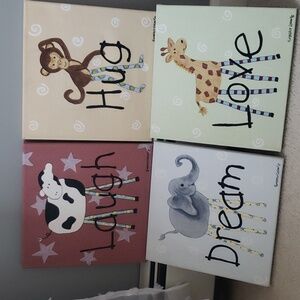 Whimsical Canvas prints kids room, nursery, play room